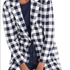 XXS Jcrew Gingham Sweater Blazer